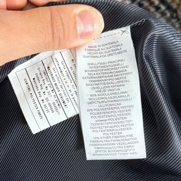 Ralph Lauren Houndstooth Plaid Wool Reefer Coat Old Money Preppy Academia 6 - Picture 7 of 10